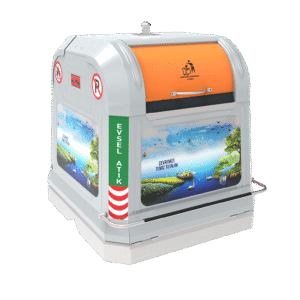 3000 litre mantar ataçmanlı yerüstü Çöp konteyner sistemleri